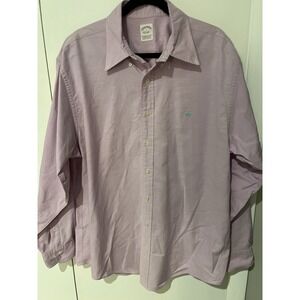 Brooks Brothers Dress Shirt Supima Cotton Mens Size‎ Large Pink Lilac